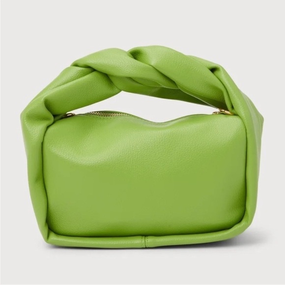 Urban Expressions Handbags - Urban Expressions Zoelle Citron Green Braided Handle Crossbody Purse